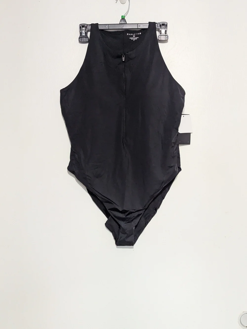 Fabletics Black High-Neck Zip One-Piece Swimsuit - NWT